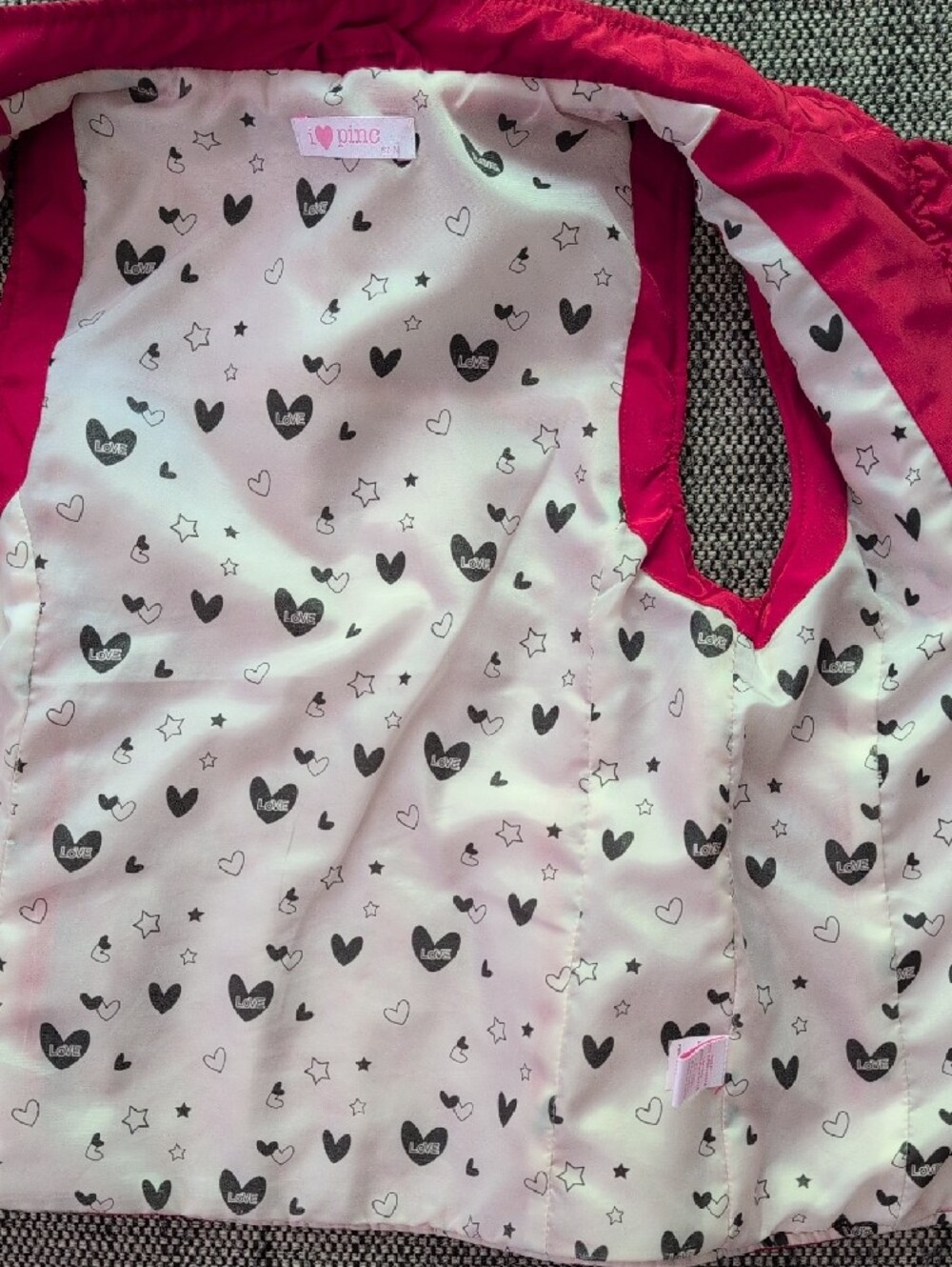 Girls' Quilted Red Vest - Kids Accessories - Picture 3 of 4